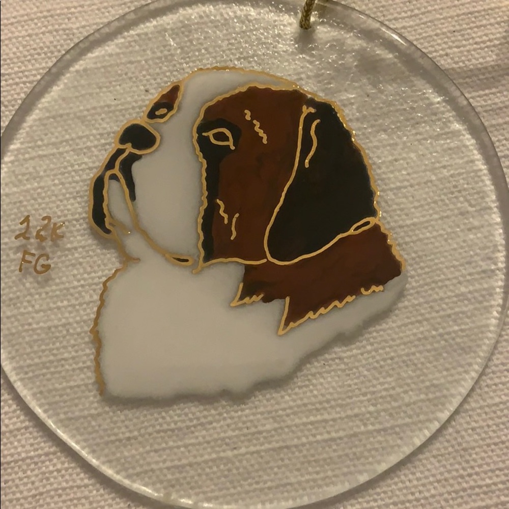 St Bernard Stained glass Suncatcher/Xmas ornament